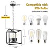 Unicozin 4-Light Black Farmhouse Chandelier, Iron Lantern Pendant Light Rustic