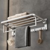 VOLPONE 24 Inch Towel Rack with Towel Bar Holder Foldable