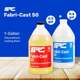 SPRESIN Fabri-Cast 50 1 Gal (0.5-Gal Part A + 0.5-Gal Part B) Polyurethane Casting Resin for Models, Figurines, and Sculptures, Silicone Hand Molding Set, Ultra Low Viscosity Liquid and Fast Curing