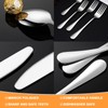 30 Pcs Stainless Steel Silverware Set with Stand, Hanging Flatware