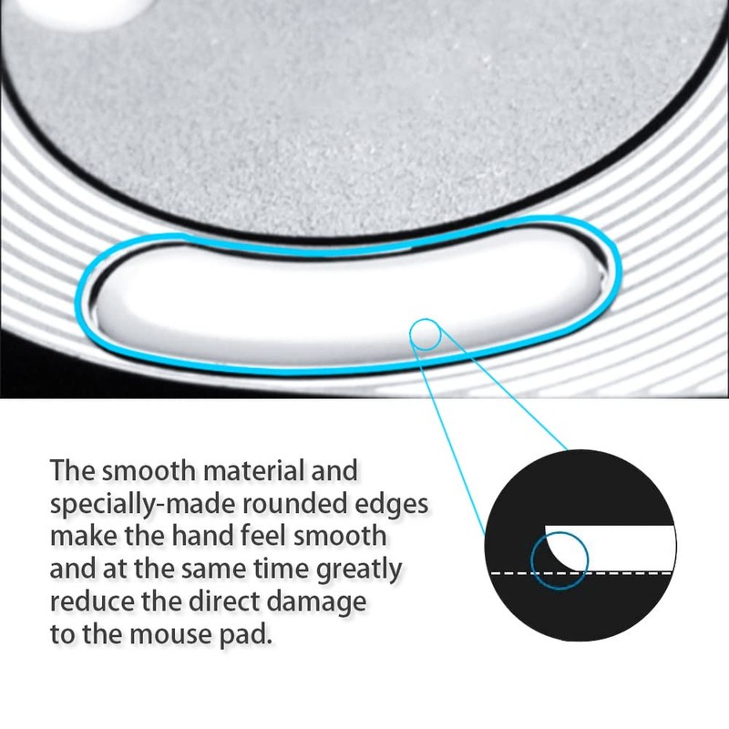 2 Sets Black Rounded Curved Edges Mouse Feet Pads Skates