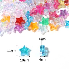 LadayPoa 400pcs AB Acrylic Heart Beads Pastel Beads for Jewelry Making Cute Plastic Beads for Necklace Bracelet Earing Assorted Spacer Beads Bulk Aesthetic Beads Charms Craft DIY (Mixed Color)