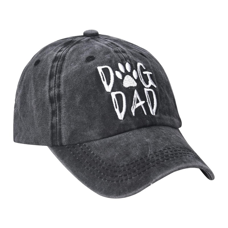 MINYJHZ Men's Dog Dad Washed Adjustable Baseball Cap Dog Lover