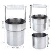 Artist Brush Washer Bucket Double Layer Filtration Basin Portable Stainless