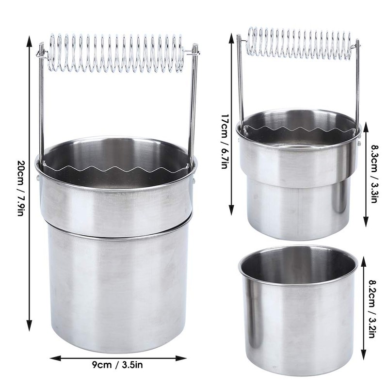 Artist Brush Washer Bucket Double Layer Filtration Basin Portable Stainless