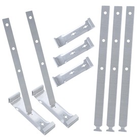 25 Pcs 5 inch Aluminum Roof Gutter Hanger with Straps for Aluminum and Steel Roof Gutters Fixing without Eaves