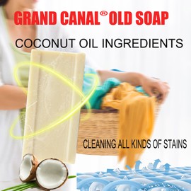 Grand Canal® Soap Bar for Stains, Grand Canal Old Soap with Brush, Underwear Cleaning Soap Bar, All Purpose Stain Cleaner for Clothes, Shoes, Underwear