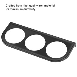 Aramox Gauge Holder, 52mm/2in 3-Hole Triple Instrument Panel Shell Gauge Mounting Bracket Car Dashboard Meter Iron Holder(Black)