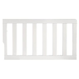 Toddler Bed Safety Guard Rail for Evolur Baby Convertible Cribs - Solid Wood Rail for Convertible Crib to Toddler Bed Conversion - Safety Bed Rail for Children (Glazed Brushed White, Model 814)