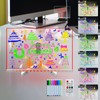 Laysinly Acrylic Dry Erase Board with Light up Stand, 11.81"