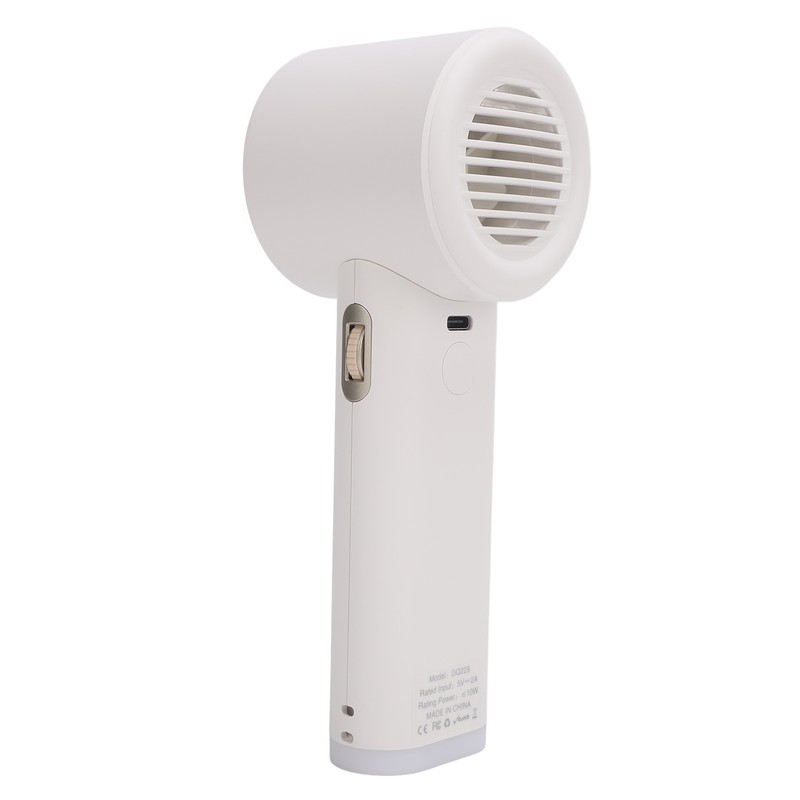 Handheld Fan LED Display Power Adjustable Portable Fan Night Light