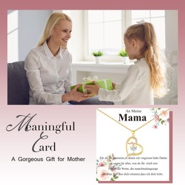 Cosie Lily Mother's Day Gifts for Mum, Women's Necklace Gifts for Mum, Necklace Women's Mother Gifts, Birthday Gift for Mum, Gold, Cubic Zirconia