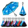 SIEPASA Spar. Saa Double Layer Inverted Umbrella with C-Shaped Handle,