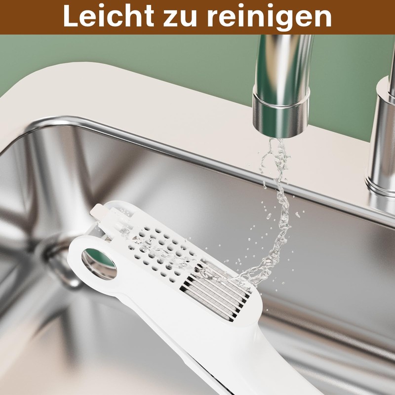 Trywise 4-in-1 garlic press, garlic peeler, garlic press with easy