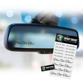 You Got This Rearview Mirror Decal, 14 Pcs Black Affirmation Rear View Mirror Accessories with Premium Vinyl, Non-Fading by Bright Knight Decals