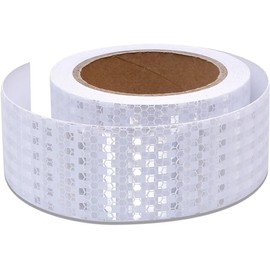 AISEY Reflective Tape White Outdoor High Vis Conspicuity Safety Tape, Reflector Tape Trailer Waterproof - 2“x 30ft/Roll, 2 Rolls