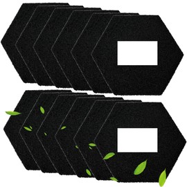 12-Pack Universal Stick-on Trash Can Odor Absorbing Filters, Activated Charcoal Purifying Deodorizer for Trash Cans, Compost Buckets, Countertop and Recycle Bins (6.7-inch-Hexagonal)