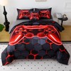 JQinHome Queen Size Gaming Bedding Set 6-Piece Comforter for Boys