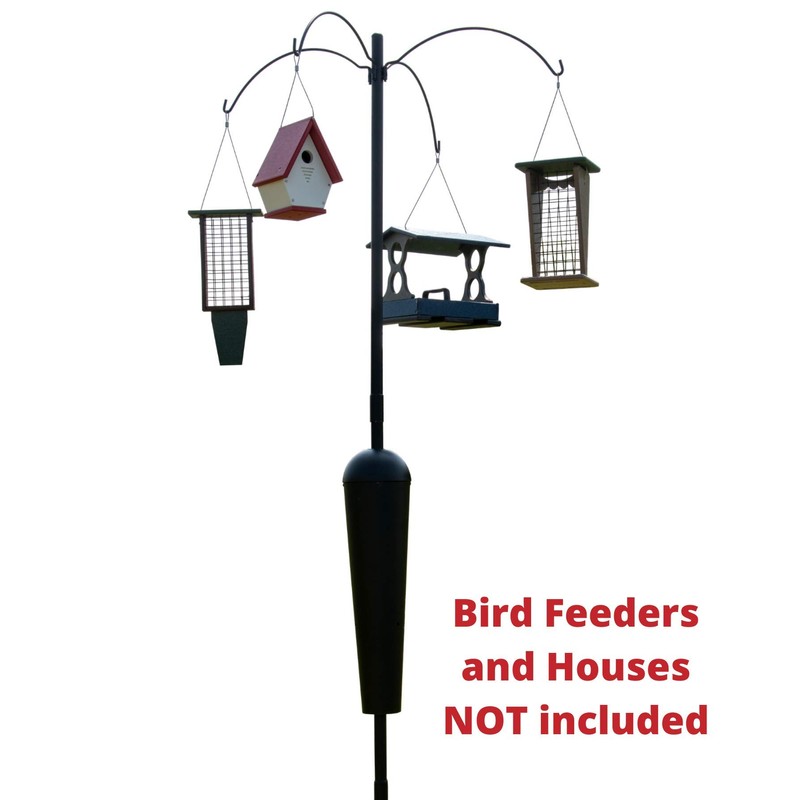 Squirrel Stopper Sequoia Squirrel Proof Pole System with 4 Hanging