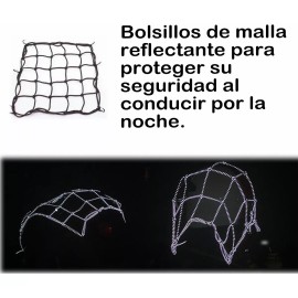Redes Malla Moto Sujetar Casco Portabulto Cuerda Gancho 3pcs