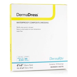 Dermarite Industries Derma Dress Pad, 6x6 (4x4, 10 Count