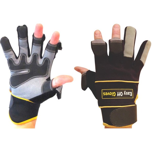 Specialist (Fold-Back Finger Tips) Gloves by Easy Off Gloves - Ideal for Shooting, Fishing, Gardening, Photography, DIY & Work Wear