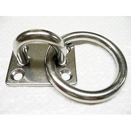 Stainless Steel Marine Eye Plate with Ring 6MM x 40MM (Lashing Tie Down Boat Yacht)