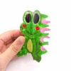 Green Frog Shape Hair Claws Non Slip 3.5" Animal Design