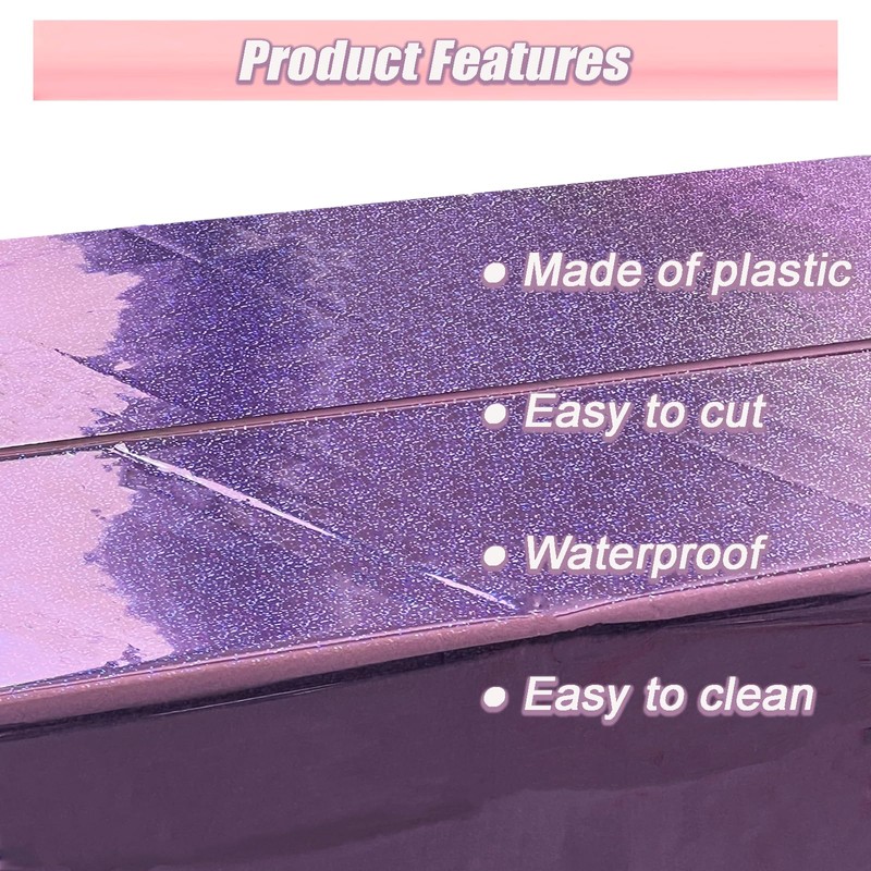 LabZhang 2 Pack Pink Iridescent Tablecloth Holographic Table Cloth Glitter