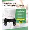Bucket Dolly with Wheels,Heavy-Duty 360°Rolling Car Wash Bucket Dolly with
