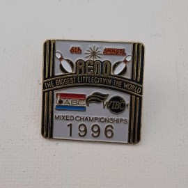 VINTAGE 1996 MIXED CHAMPIONSHIPS RENO ABC WIBC BOWLING LAPEL PIN