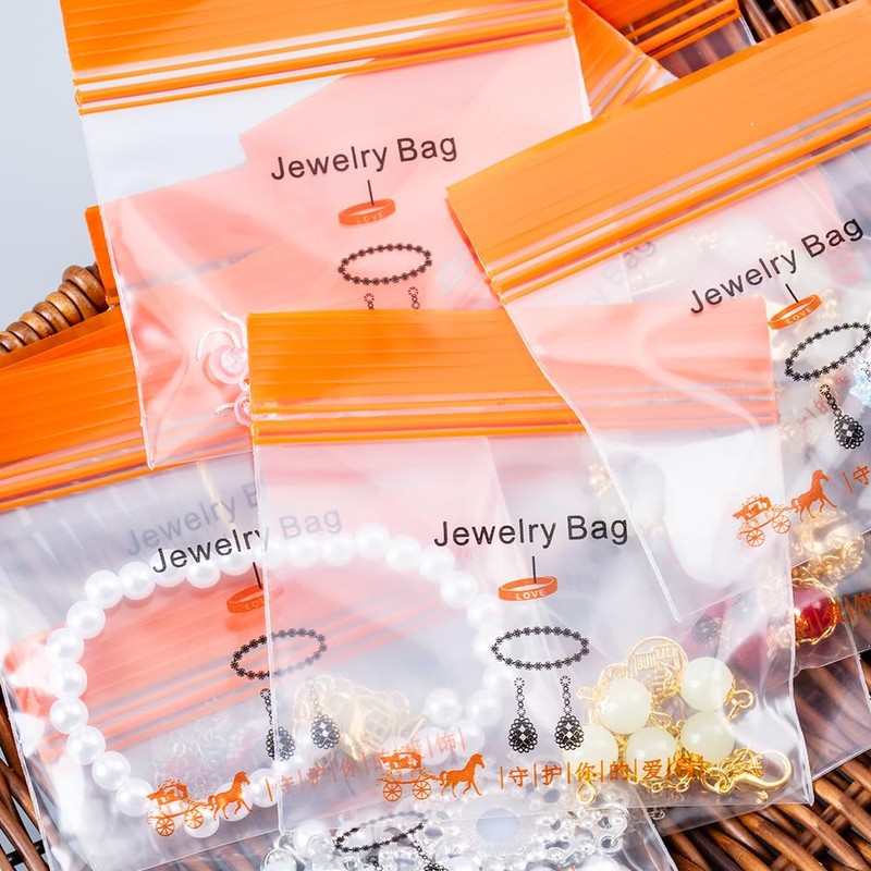 ECOOPTS 30 Ziplock Bags | Strong Ziplock Jewellery Bags Reusable