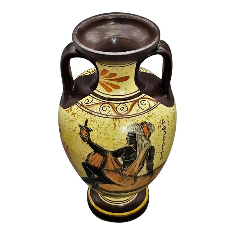 Greek Ceramic Aphrodite Vase Vase Vessel Painting Goddess Aphrodite 22cm