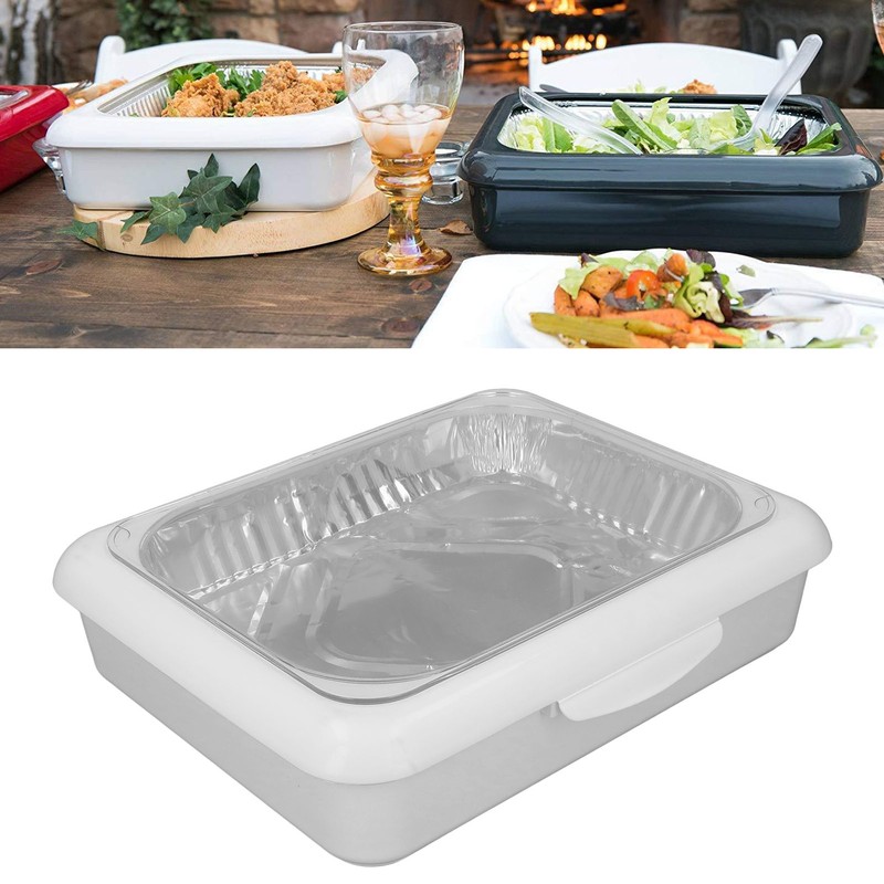 Foil Tray Holder Set Insulation Lightweight Portable Food Foil Dish
