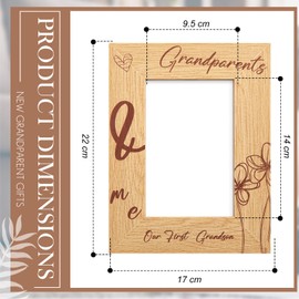 Jetec Grandparents and Me Picture Photo Frame 4 x 6 Inch Wooden Photo Frame Grandad Gifts from Grandson Granddaughter for Christmas Thanksgiving Birthday Present Idea