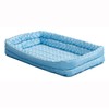 Double Bolster Pet Bed | Blue 36-Inch Dog Bed ideal