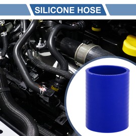 X AUTOHAUX Straight Coupler Silicone Hose 51mm/2.01" ID 2.99" Length 0 Degree Universal Car Silicone Hose Coolant Hose 3-Ply 4mm Thickness Air Intake/Turbo/Intercooler Piping Tube Blue 1 Pcs