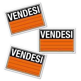 Set of 3 Signs for Sale 20 x 30 cm PVC – High Visibility for Properties for Sale – Waterproof, Anti-Glare, Resistant for Indoor and Outdoor Use – Space for Contacts – Long Lasting