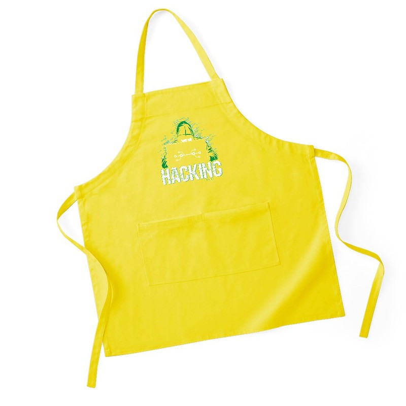 CafePress Hacker Computer Code Hacking Cybersecurity Kitchen Apron with Pockets,
