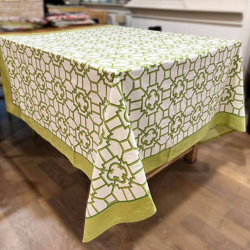 Garden Trellis Cloth Tablecover in Green - 1 Tablecover