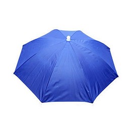 Crazy Cart Blue Umbrella Hat Headwear for Fishing Sun Rain