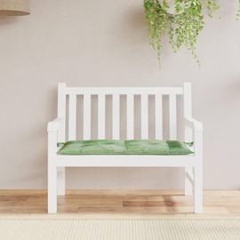 SKM Garden Bench Cushion Leaf Pattern Oxford Fabric (100% Polyester),Green (Weight 2.43KG)