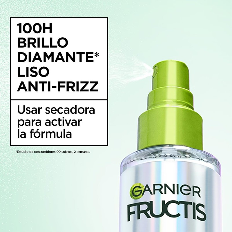 Garnier Fructis Liso Diamante, 100H Brillo Diamante Liso anti frizz