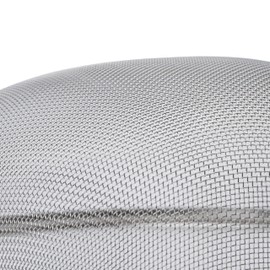 Winco Strainer with Single Fine Mesh, 8-Inch Diameter, Medium, Stainless Steel, Tan,Silver