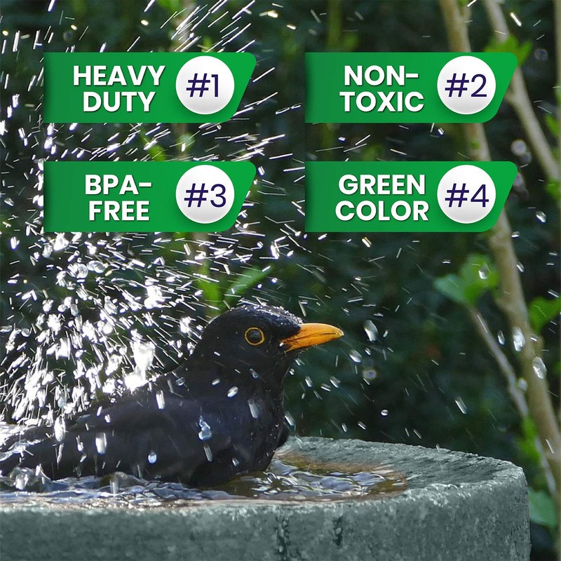 Erva D14GR 14 in. dia. Bird Bath Plastic Dish; Green