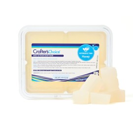 Crafter's Choice Detergent Free Melt and Pour Soap Base for Soap Making and DIY Crafting Projects, SLS/SLES Free, 5LB Block (Honey)
