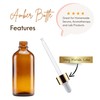 AVALON Amber 100ml Dropper Bottles with Gold & White Pipette