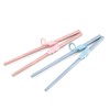 3 Pieces Cute Chopsticks Helper, Kids Training Chopsticks Set (Pink)