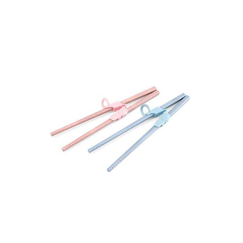 3 Pieces Cute Chopsticks Helper, Kids Training Chopsticks Set (Pink)