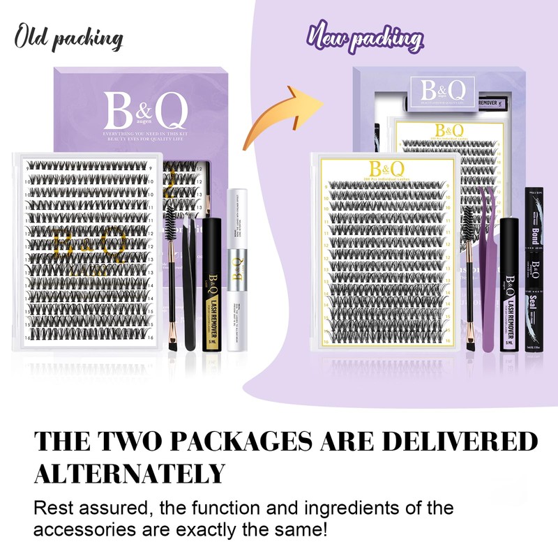 B&Q DIY Eyelash Extension Kit 280 PCS Cluster Lashes Kit